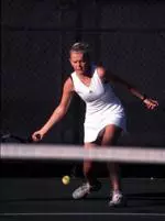 Senior Karen Gustafson and the Spartans opened play at the Eck Classic Thursday night.