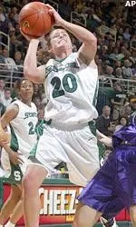 Junior Lindsay Bowen had 18 points, including four three-point baskets, during Thursday night's Green & White game.