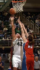 Kelli Roehrig had a double-double with 21 points and 12 rebounds in 23 minutes vs. AIS.