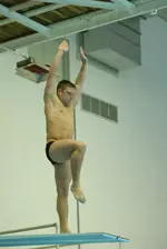 Justin Laskowski posted wins in both diving events as the Spartans fell to No. 9 Michigan, 132-112, at home Friday.