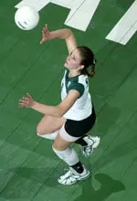 Freshman middle Meghan Schoen had a team-best 18 kills as State fell at Wisconsin Saturday, 3-1.