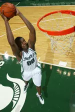 Idong Ibok's 7-5 wingspan gives the Spartans an added dimension.