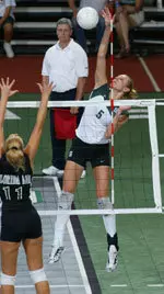 Senior Michelle Kopka had 12 kills and 11 digs in MSU's 3-1 loss to Notre Dame at the Gamecock Invitational in South Carolina.