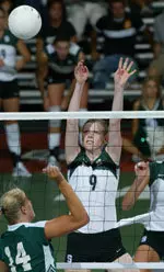 Maggie Griffin had 54 assists in State's 3-2 loss at South Carolina Saturday.