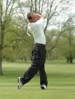 Sophomore Matt Harmon posted his first top-five finish of the season, shooting 67-73--140 at the Adams Cup at Newport.