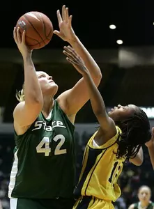 Kelli Roehrig goes up for two of her 14 points during Michigan State's 70-60 victory at Michigan.