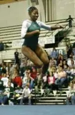 Sophomore Chayla Hill claimed the meet titles on vault and floor.