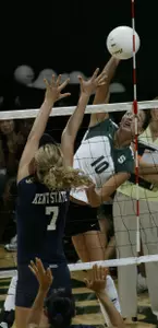 Outside hitter Ashley Schatzle contributed 12 kills and one block solo in MSU's 3-1 loss at Ohio State Friday night.