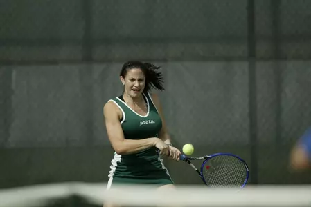 Jessica Baron defeated her first-round opponent at the Northwestern Invitational.