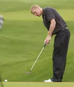 Sophomore Ryan Brehm fired an opening-round 66 and sits in second place at 136 after two rounds at the Coca-Cola Duke Classic.