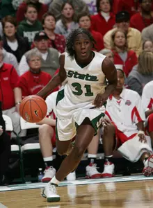 Victoria Lucas-Perry led MSU with 15 points in the 60-45 win over Gonzaga.