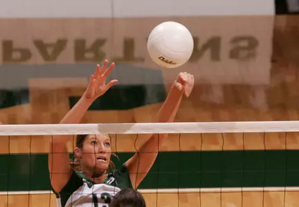 Megan Wallin added 15 kills and five block assists vs. Iowa