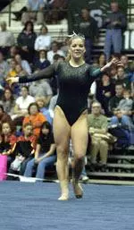 Senior Jennifer Yarbrough had 9.825 on the floor against Illinois.