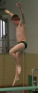 Sophomore Matt Akerley captured the one-meter and three-meter diving titles in the Spartans' season finale Jan. 29 at Oakland.