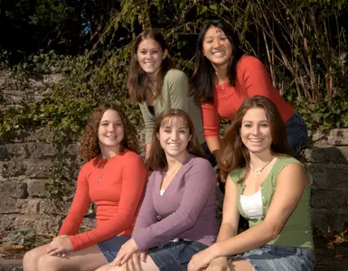 The freshmen of the 2005 Spartan gymnastics team.