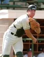 Senior Erik Morris makes a throw to first.