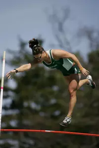 Mickie Rzepka tied for seventh in the pole vault with a height of 12-6.