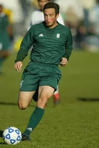 Ryan McMahen scored the game-winning goal in MSU's 2-1 exhibition victory over Loyola.