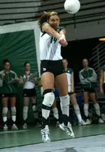 Tracy Bellwood recorded a career-high 14 digs vs. Michigan