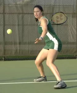 Junior Jessica Baron earned a singles and doubles victory for the Spartans against Montana St.