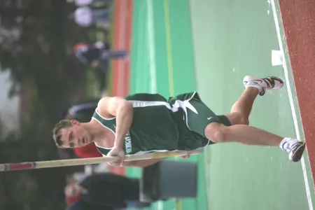 Senior Brad Grebauer recorded an NCAA Provisional mark in the pole vault at last week's Notre Dame Opener.