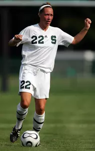 Senior Jenee Witherspoon and the Spartans will look to move up in the Big Ten standings this weekend with two league games.