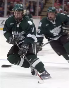 Bryan Lerg and the Spartans open the season with an exhibition game on October 6 at Munn Arena.