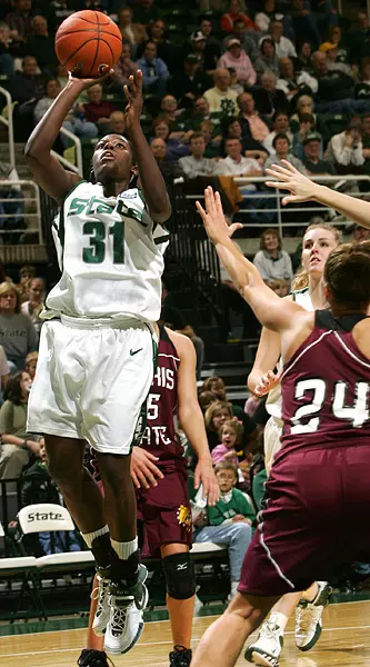 Spartan guard Victoria Lucas-Perry (file photo)