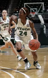 Senior Rene Haynes and the Spartans are ranked 17th in the preseason AP Poll.