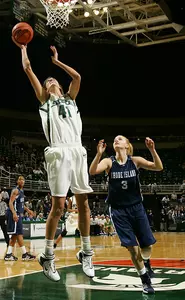 Freshman Allyssa DeHaan will look to keep up her hot shooting on Sunday after scoring 28 against Rhode Island on Wednesday.
