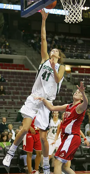 Spartan center Allyssa DeHaan