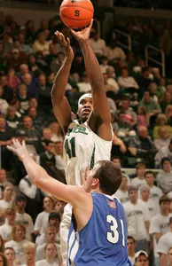 Marquise Gray and the Spartans host BYU in the fourth-annual Dick's Sporting Goods Spartan Clash.
