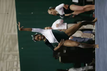 Chayla Hill won the vault event competing at the Cardinal Classic Friday night.