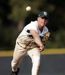 Quinn Ewert recorded his first career win, allowing two runs on five hits in four innings, in MSU's 4-3 victory over Seton Hall Thursday night.