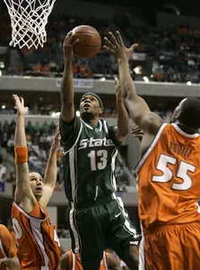 Maurice Ager and the Spartans play Iowa in the Big Ten Tournament semifinals.