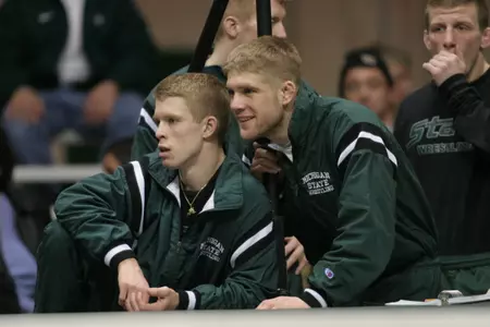 Nick and Andy Simmons led the Spartans to an 18th-place finish on Saturday.