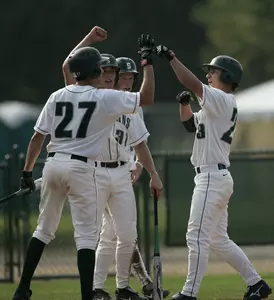 Adam Tripp's three-run home run in the seventh inning gave the Spartans a 4-1 win in game one.