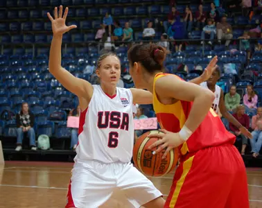 Former Spartan guard Kristin Haynie recently competed for USA Basketball in Europe and Australia.