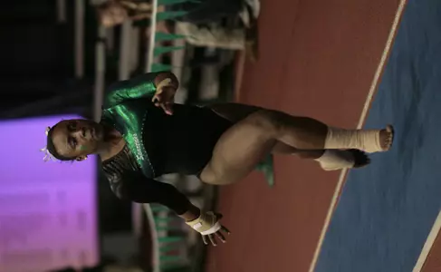 Freshman Rochelle Robinson was the top Spartan finisher in the all-around competition at the Pittsburgh quad meet.