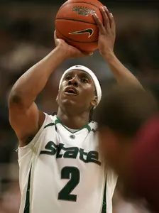 Raymar Morgan and the Spartans will look for a road win on Tuesday night at Illinois.