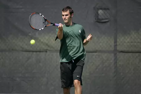 Junior Alex Forger defeated Northwestern's Alex Sanborn in straight sets at the ITA Regional Championships on Saturday