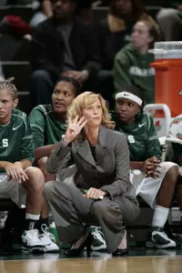 Suzy Merchant won her first game as Spartan head coach Friday night vs. IUPUI.