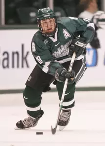 Chris Mueller had a four-point night in the series finale against Mercyhurst