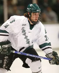 Matt Schepke scored twice for the Spartans