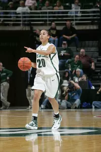 Brittney Thomas is second in the Big Ten in assists.