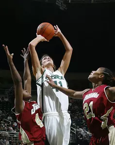 Allyssa DeHaan recorded seven blocked shots against IUPUI Friday.