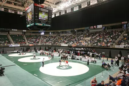 Big Ten Wrestling Championships were hosted in MSU's Breslin Center last year.