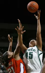 Lauren Aitch started her first career game in MSU's win over Providence on Thursday.