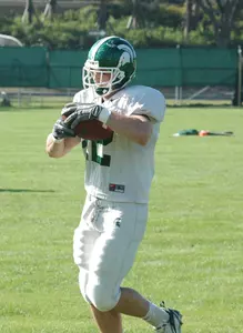 Senior linebacker Rob Tabatchnick practices outside of the Florida Citrus Bowl Stadium as the Spartans prepare for Boston College in the Champs Sports Bowl.