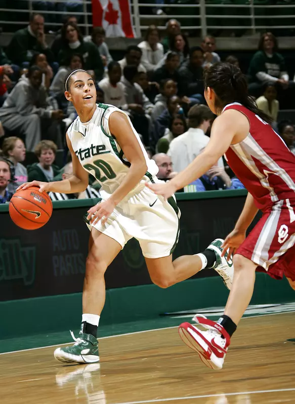 Freshman Brittney Thomas had 14 points and five steals this afternoon.